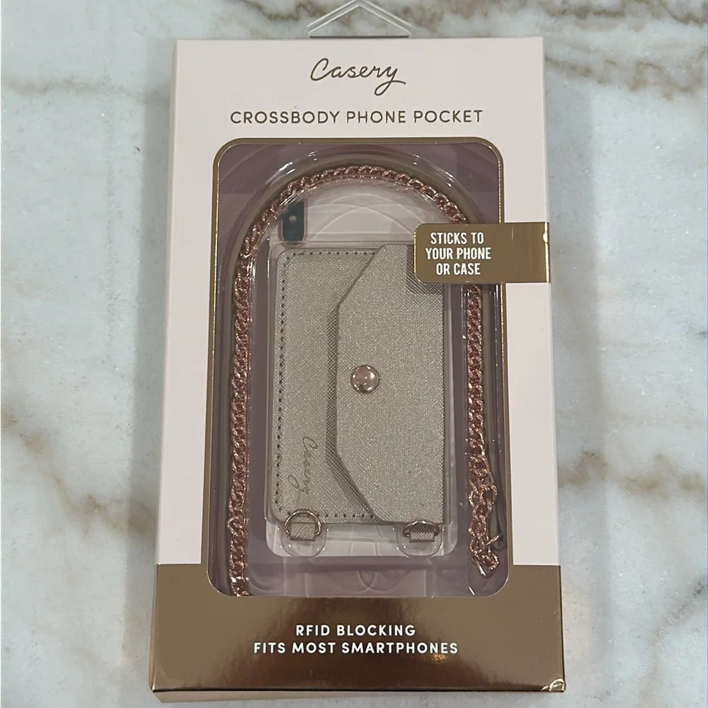 Gold Crossbody Phone Pocket